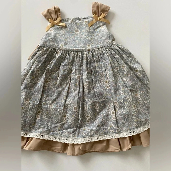 MAGGIE & ZOE NWOT BOUTIQUE GIRLS TODDLER DRESS EASTER WEDDING FLORAL SIZE 3T 3 - Picture 1 of 8